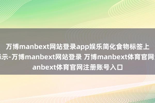 万博manbext网站登录app娱乐简化食物标签上分娩者地址标示-万博manbext网站登录 万博manbext体育官网注册账号入口
