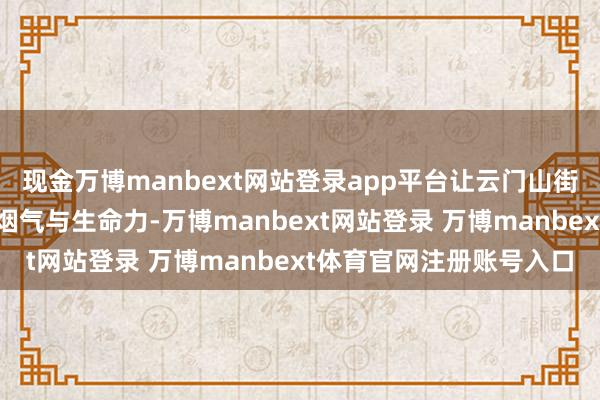 现金万博manbext网站登录app平台让云门山街谈的志愿服务充满了人烟气与生命力-万博manbext网站登录 万博manbext体育官网注册账号入口